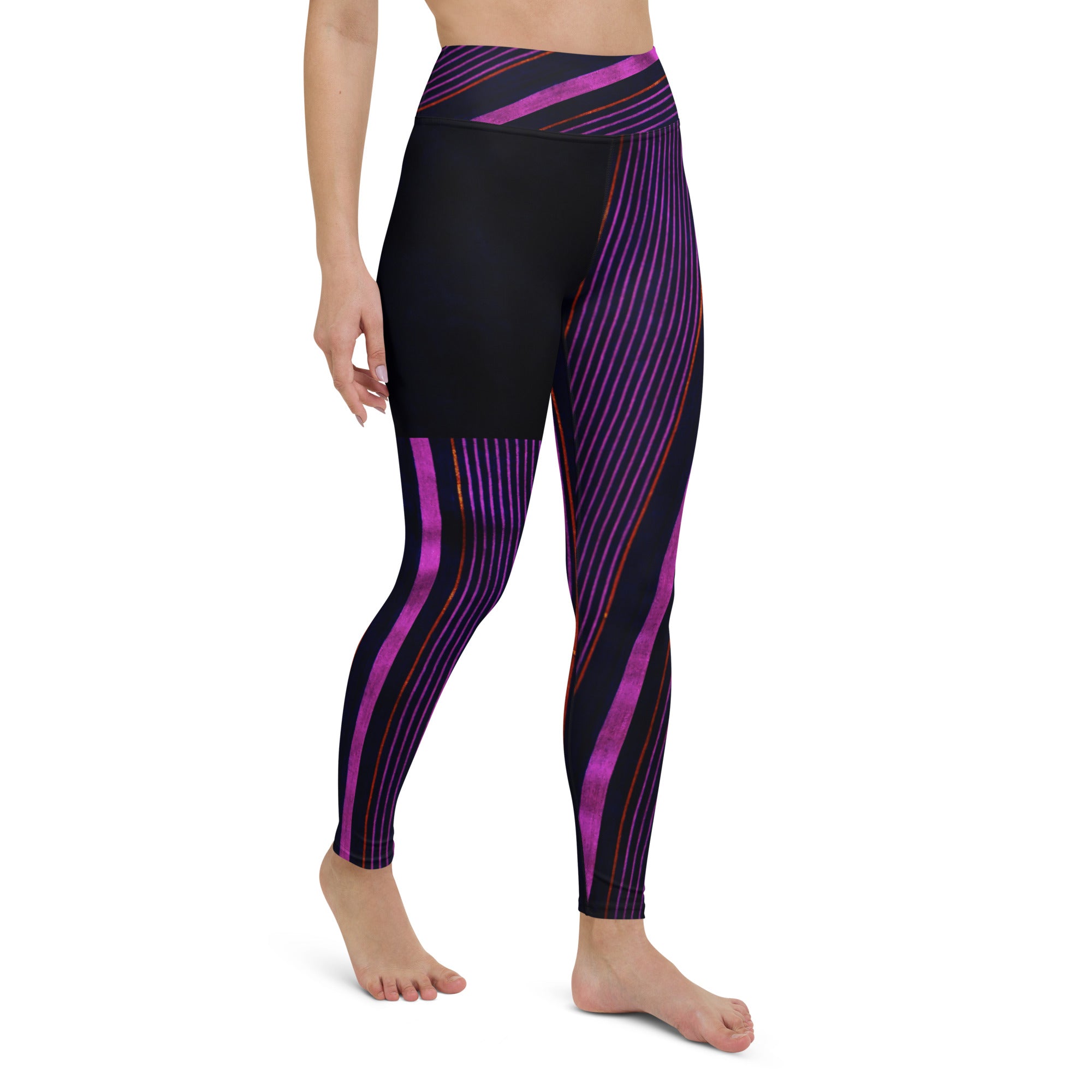 Dance Leggings. Yoga Pants. Gym or Workout High Waist Leggings. "Peppermint" Streetwear by WickedYo.